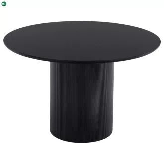 Étkezőasztal, fekete, átmérő 120 cm, MAHIR TYP 2