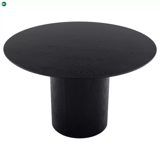 Étkezőasztal, fekete, átmérő 120 cm, MAHIR TYP 2