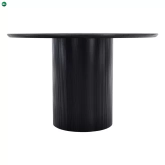 Étkezőasztal, fekete, átmérő 120 cm, MAHIR TYP 2
