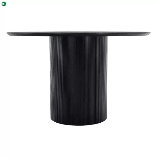 Étkezőasztal, fekete, átmérő 120 cm, MAHIR TYP 2