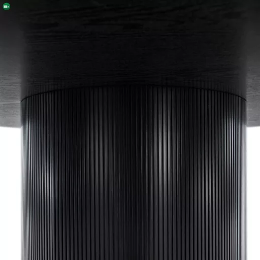 Étkezőasztal, fekete, átmérő 120 cm, MAHIR TYP 2