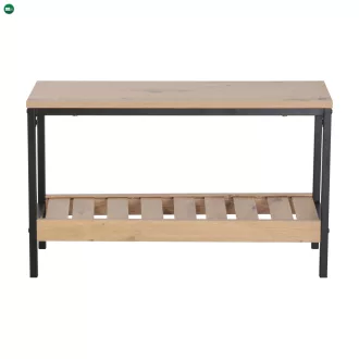Cipőtartó, tölgy/fekete, REST