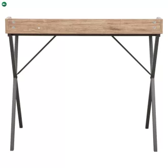 Számítógépasztal, tölgy/fekete, OFIS