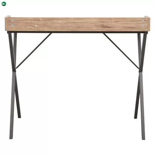 Számítógépasztal, tölgy/fekete, OFIS