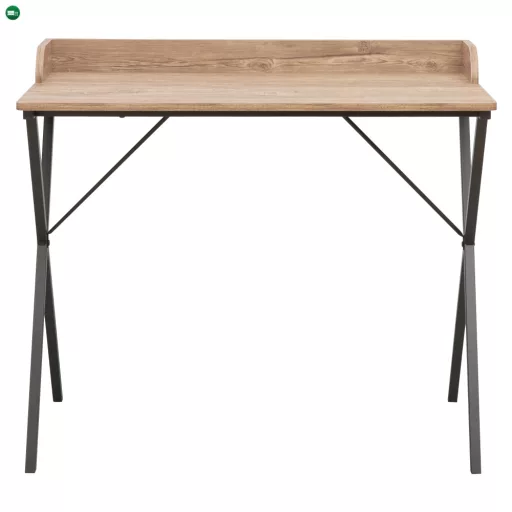 Számítógépasztal, tölgy/fekete, OFIS