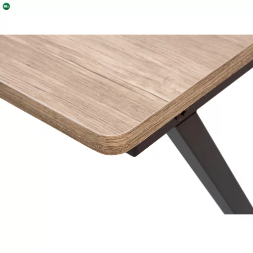 Számítógépasztal, tölgy/fekete, OFIS