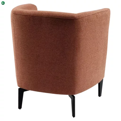 Design fotel, terrakotta/fekete, KAPY