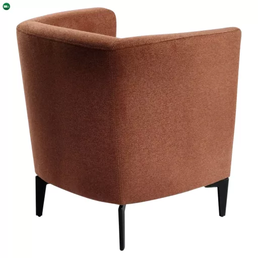 Design fotel, terrakotta/fekete, KAPY