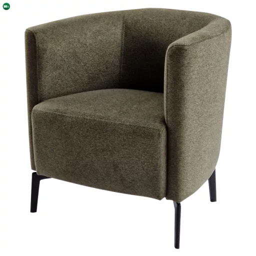 Design fotel, zöld/fekete, KAPY