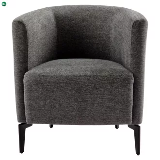 Design fotel, szürke/fekete, KAPY
