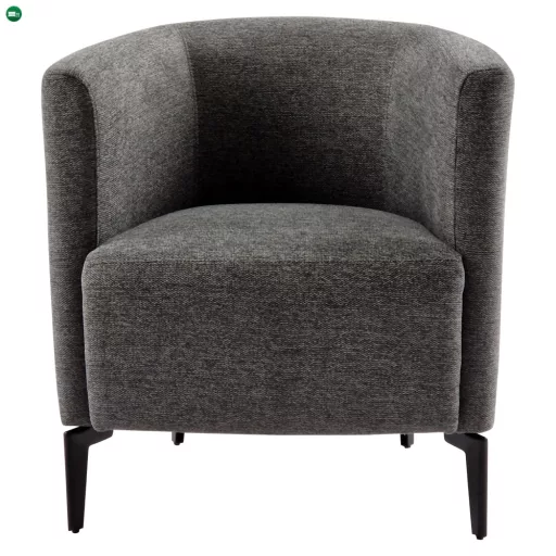 Design fotel, szürke/fekete, KAPY