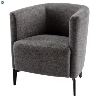 Design fotel, szürke/fekete, KAPY