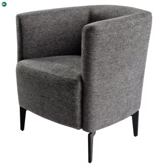 Design fotel, szürke/fekete, KAPY