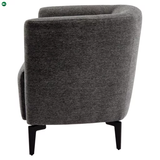 Design fotel, szürke/fekete, KAPY