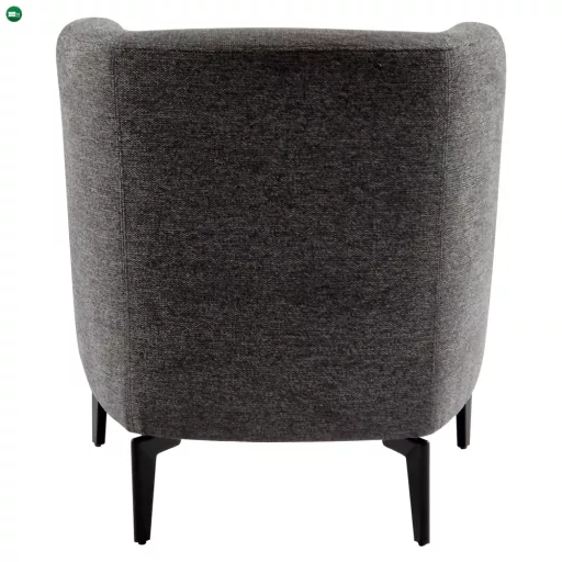 Design fotel, szürke/fekete, KAPY