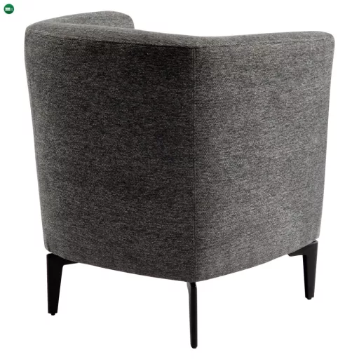Design fotel, szürke/fekete, KAPY