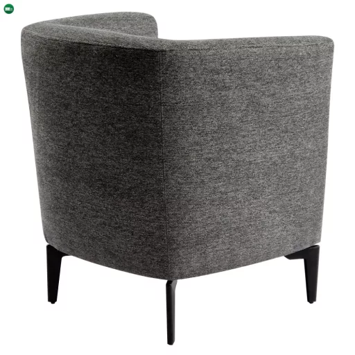 Design fotel, szürke/fekete, KAPY