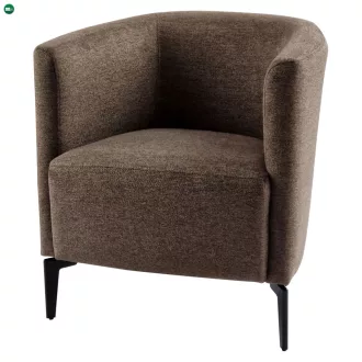 Design fotel, barna/fekete, KAPY