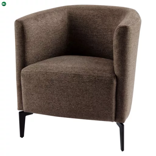 Design fotel, barna/fekete, KAPY