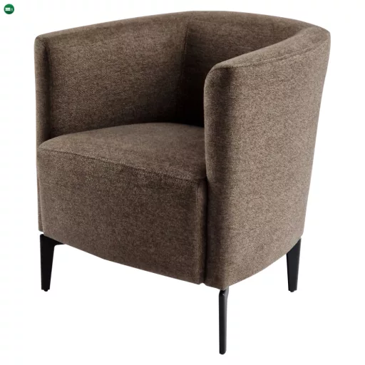Design fotel, barna/fekete, KAPY