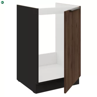 Mosogató szekrény, okapi dió/fekete, MENZO 50 ZL 1F BB