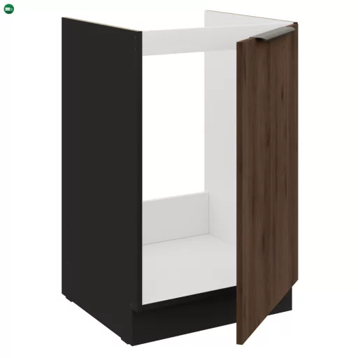 Mosogató szekrény, okapi dió/fekete, MENZO 50 ZL 1F BB