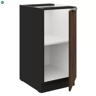 Alsó szekrény, okapi dió/fekete, MENZO 40 D 1F BB
