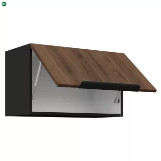 Felső szekrény, okapi dió/fekete, MENZO 60 GU-36 1F
