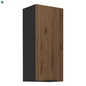 Felső szekrény, okapi dió/fekete, MENZO 40 G-90 1F