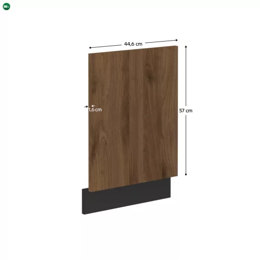 Ajtó mosogatógéphez, okapi dió/fekete, MENZO ZM 570x446