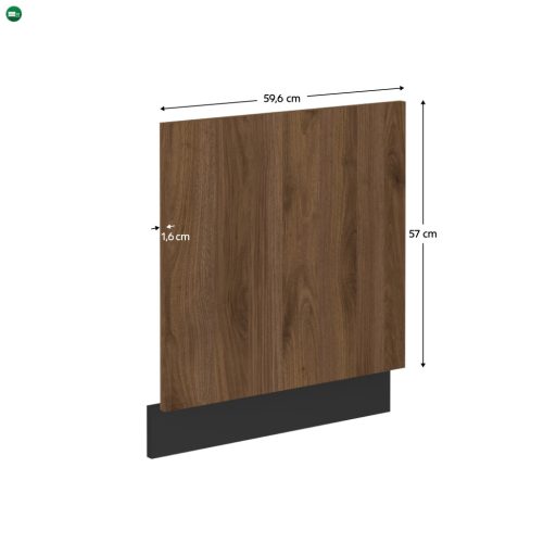 Ajtó mosogatógéphez, okapi dió/fekete, MENZO ZM 570x596