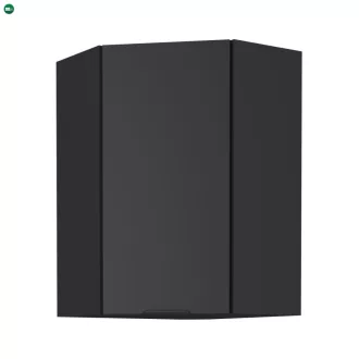 Felső sarokszekrény fekete, SIBER 60x60 GN-90 1F