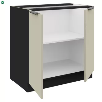 Alsó szekrény, kasmír/fekete, ARAKA 80 D 2F BB