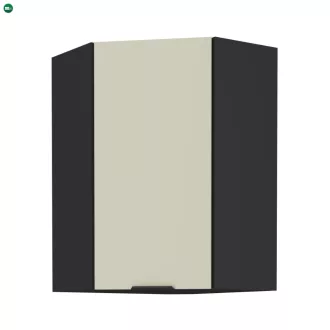 Felső sarokszekrény kasmír/fekete, ARAKA 60x60 GN-90 1F