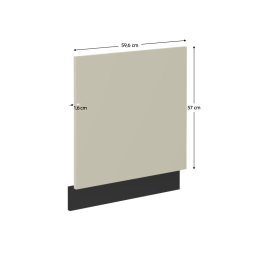 Ajtó mosogatógéphez, cashmere/fekete, ARAKA ZM 570x596