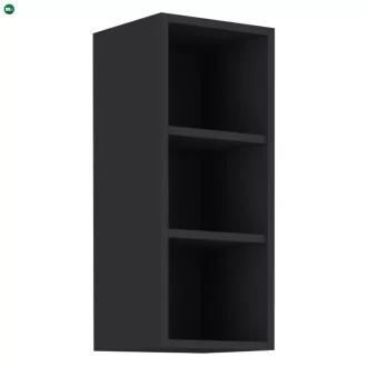   Felső nyitott szekrény, fekete, ARAKA/MENZO/SIBER 30 G-72 OTW