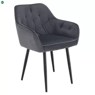 Design fotel, szürke Velvet szövet, VERIO
