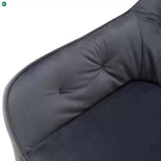 Design fotel, szürke Velvet szövet, VERIO