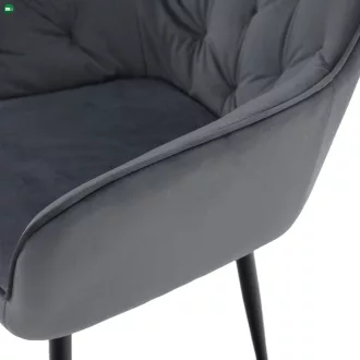 Design fotel, szürke Velvet szövet, VERIO