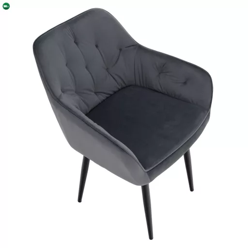 Design fotel, szürke Velvet szövet, VERIO