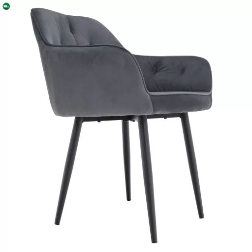 Design fotel, szürke Velvet szövet, VERIO