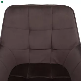 Design fotel, szürkésbarna Velvet/fekete, PETIN