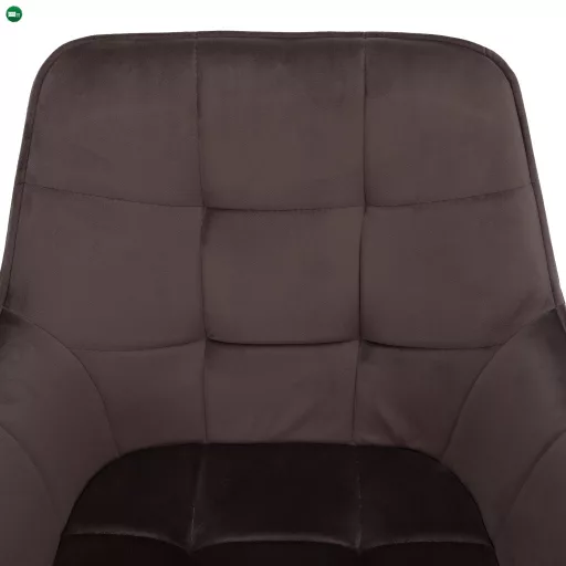 Design fotel, szürkésbarna Velvet/fekete, PETIN