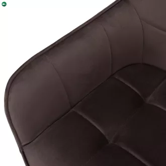 Design fotel, szürkésbarna Velvet/fekete, PETIN