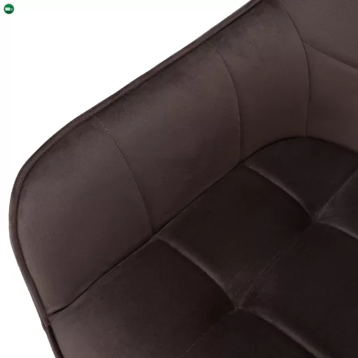 Design fotel, szürkésbarna Velvet/fekete, PETIN