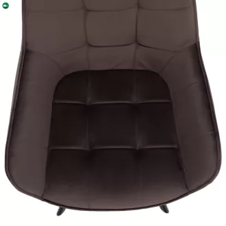 Design fotel, szürkésbarna Velvet/fekete, PETIN