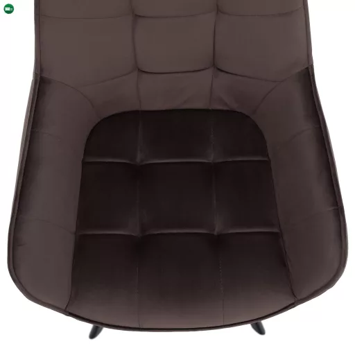 Design fotel, szürkésbarna Velvet/fekete, PETIN