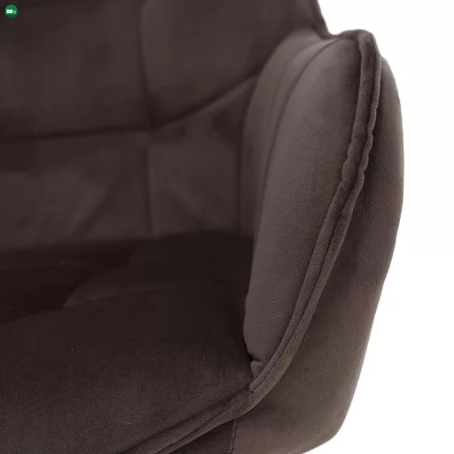 Design fotel, szürkésbarna Velvet/fekete, PETIN
