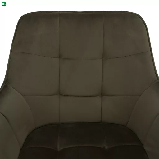 Design fotel, zöld Velvet/fekete, PETIN