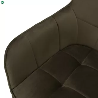 Design fotel, zöld Velvet/fekete, PETIN